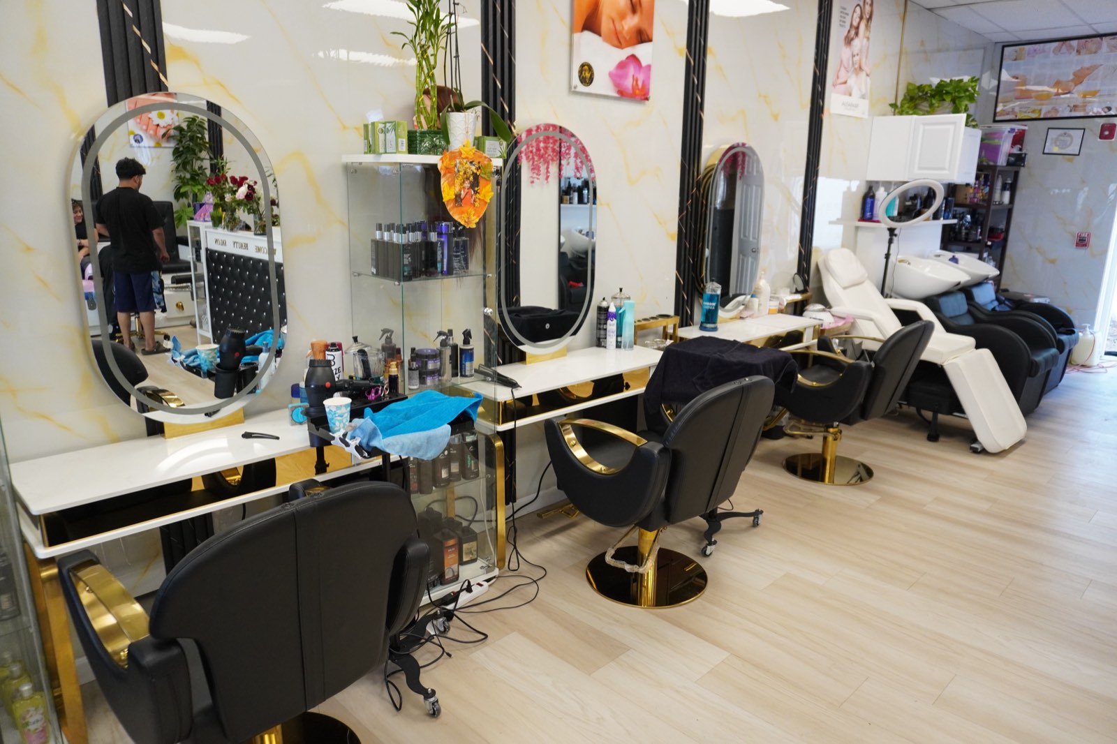 Hair styling section